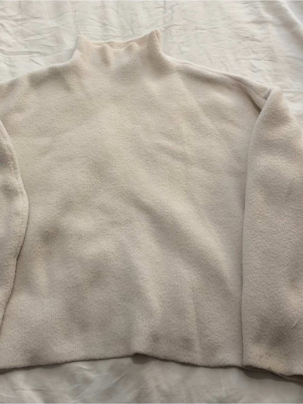 Express Cream Turtleneck Sweater